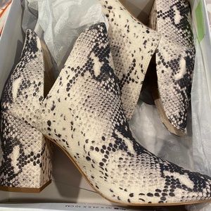 Steve Madden Rookie Snakeskin Booties